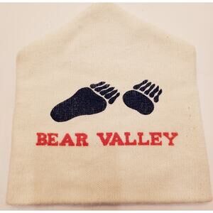 Vintage Bear Valley Ski Hat Beanie Winter Snow Adult Size‎